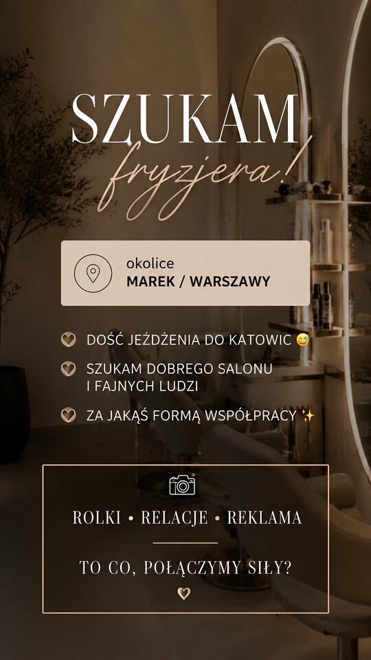 Fryzjer, Fryzjerka poszukiwana do baretowej współpracy - ArekPUCHATEK
