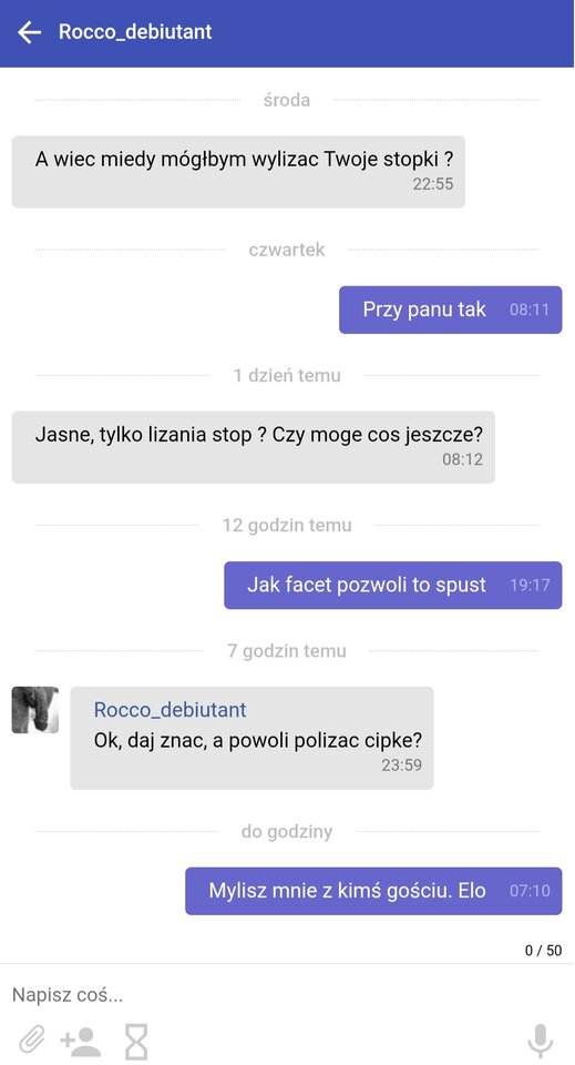 @Rocco_debiutant  kolejny pseudo fetyszysta z cipkami w głowie. - mimifeet